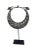 Vintage Tribal Metal Necklace on Stand For Sale