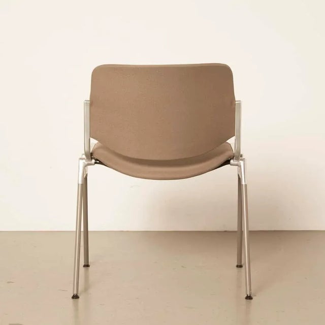 Set of four mid-century stackable Italian Giancarlo Piretti chairs by Castelli, stamped on the frame "Castelli 113/81"....