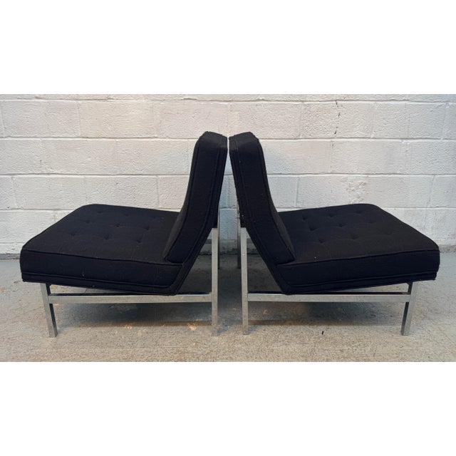 Florence Knoll Mid-Century 'Model 51' Armless Slipper Lounge Chairs Attributed to Florence Knoll For Sale - Image 4 of 15