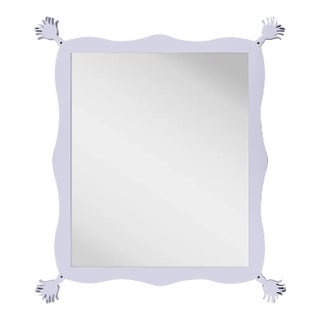 Fleur Home Carnival Iko Iko Rectangle Mirror in Lite Lavender, 39x51 For Sale