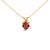Evoke the essence of eternal elegance with this captivating pendant necklace, featuring a heart-shaped garnet, a symbol of...
