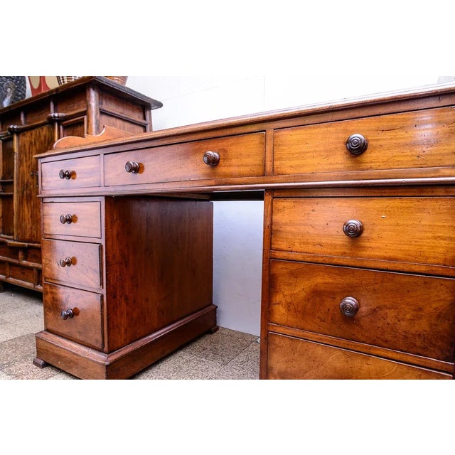 Lovely mahogany credenza with nine drawers. A beautiful and functional piece!
