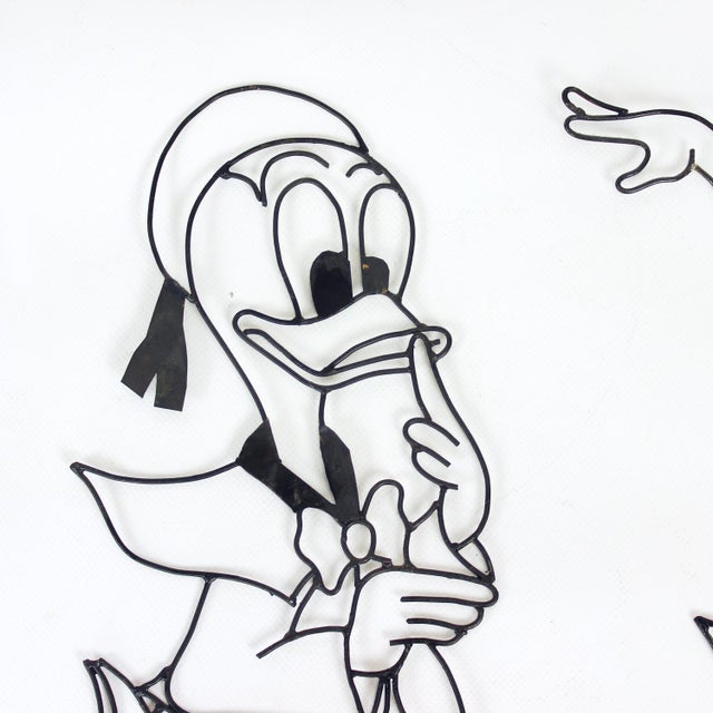 Disney Donald & Daisy Duck Wall Decorations in Metal, 1960s, Set of 2 For Sale - Image 6 of 7