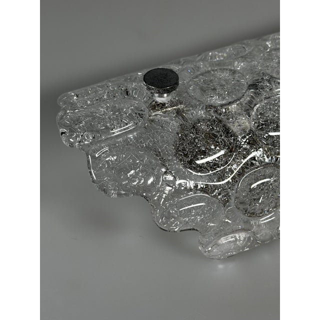 Ice Glass Wall Lamp from Fischer Leuchten, Germany, 1970s For Sale - Image 6 of 17