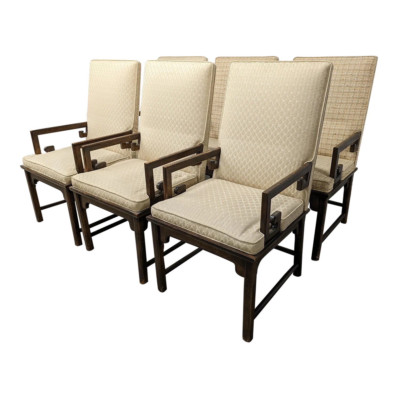 Mid 20th Century 6 James Mont Style Dining Chairs - Set of 6