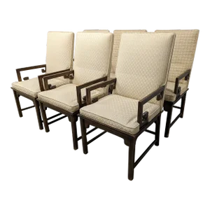 Mid 20th Century 6 James Mont Style Dining Chairs - Set of 6