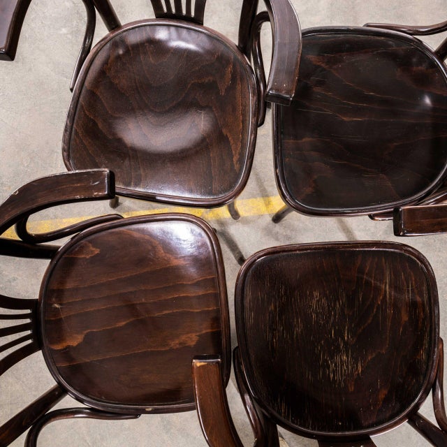 Brown Dark Walnut Fanback Armchair by Sellaton, 1980s For Sale - Image 8 of 12