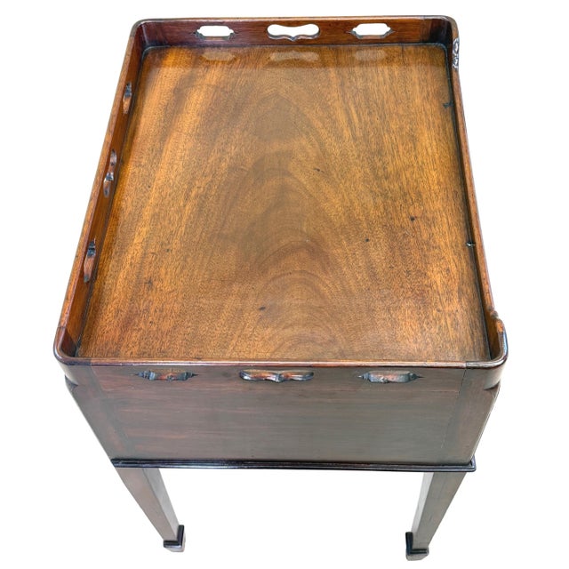 An Extremely Attractive And Very Good Quality 18th Century, George III, Chippendale Period Mahogany Bedside Night Table,...