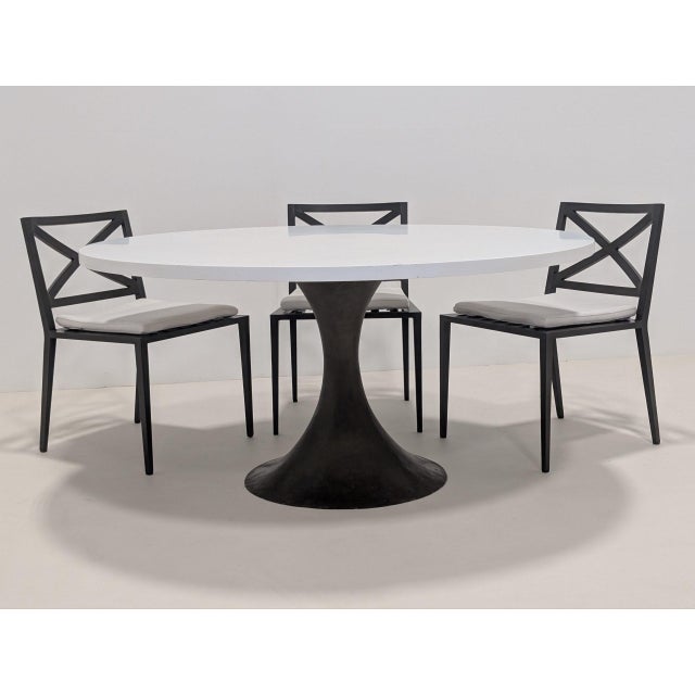Azimuth Cross Armchairs, Set of 6 For Sale - Image 11 of 13