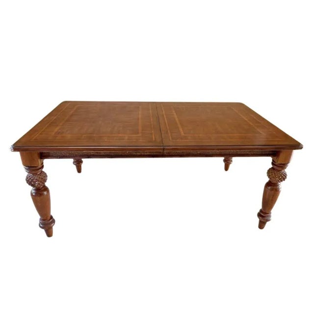 Tommy Bahama Style Rectangle Extendable Dining Table & Four Chairs – Set of 5 For Sale - Image 4 of 18