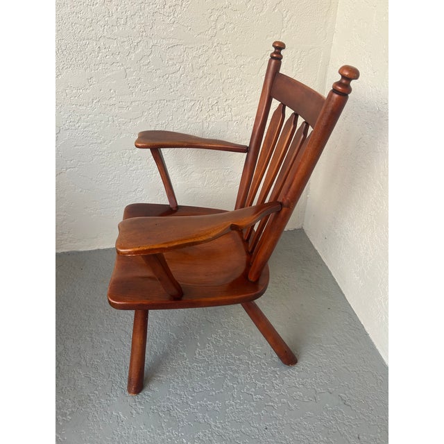 Wood Vintage Cushman Colonial Creations Searsburg Chair For Sale - Image 7 of 12