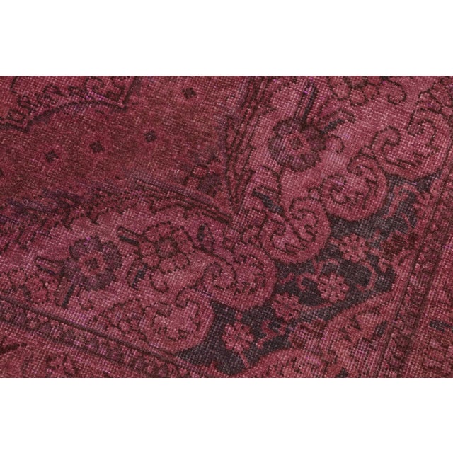 Retro Purple/Brown Wool Rug - 6'10'' X 9'8'' For Sale In New York - Image 6 of 10