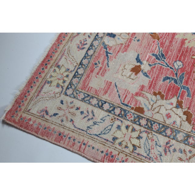 Textile 1970s HandMade Turkish Oushak Rug -6' 7'' X 9' 8'' For Sale - Image 7 of 11