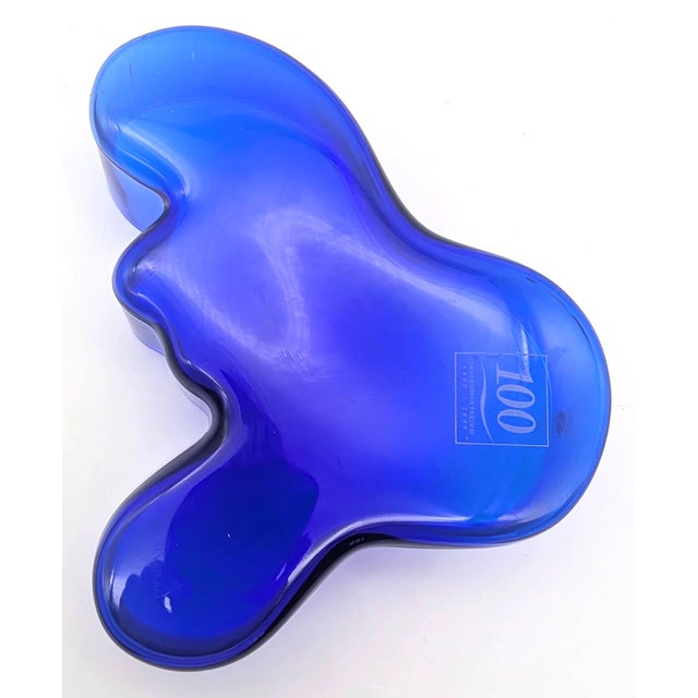 Alvar Aalto's Iittala Cobalt Blue "Savoy" Glass Bowl For Sale - Image 11 of 13