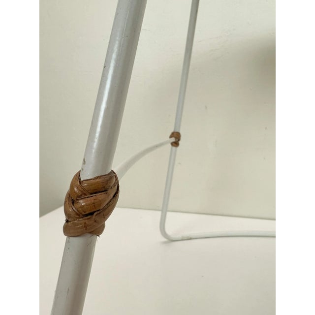 Bamboo and Steel Stool in the style of Rohé, 1960s For Sale - Image 9 of 10