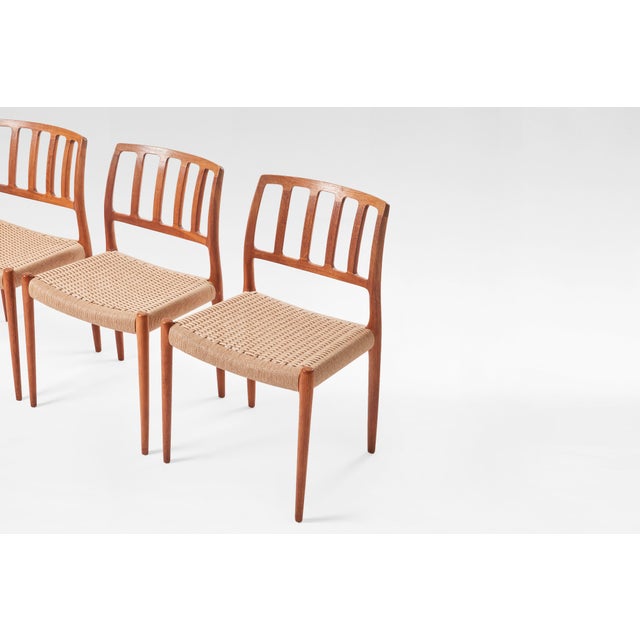 Model 83 Dining Chairs by Niels Otto Møller for J.L. Møller Mobelfabrik, 1960s, Set of 4 For Sale - Image 4 of 10