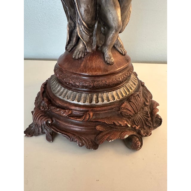 Plastic Mid 20th Century Decorative Rococo Inspired Pedestal or Plant Stand For Sale - Image 7 of 10