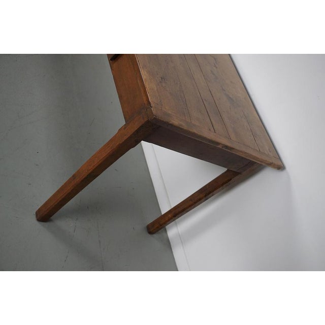 19th Century Rustic Farmhouse French Elm Dining Table For Sale - Image 9 of 18