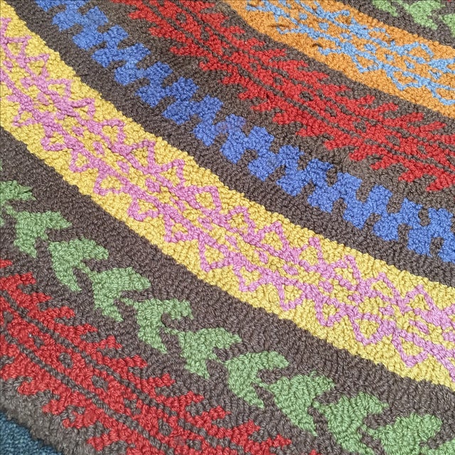 Hill Fair Isle Round Hooked Rug 7' x 7' Chairish