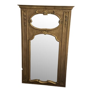 Antique Gold Trumeau Mirror For Sale