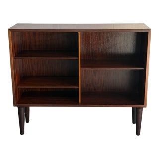 Vintage Danish Rosewood Bookcase Shelf Scandinavian Modern Display Cabinet For Sale
