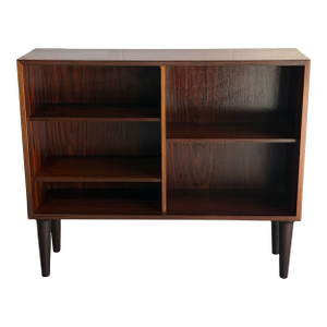 Vintage Danish Rosewood Bookcase Shelf Scandinavian Modern Display Cabinet