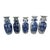 Chinese Blue and White Porcelain Collection of Five Vases - Set of 5 For Sale