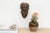 Discover the captivating allure of authentic African art with this vintage hand-carved wooden mask. Imbued with a rich...