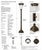 Neoclassical Late 20th Century Black & Gold Neoclassical Torchiere Floor Lamp With Frosted Fluted Shade For Sale - Image 3 of 3