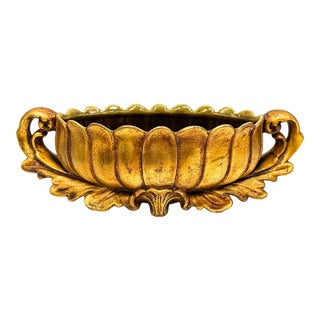 Mid Century Russel Wright for Freeman McFarlin Gilt Centerpiece Bowl / Jardiniere / Planter — Hollywood Regency / Mid-Century For Sale