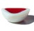 Mid 20th Century Vintage Seguso Murano Deep Red Opal White Alabastro Italian Art Glass Triangle Shaped Bowl For Sale - Image 5 of 7