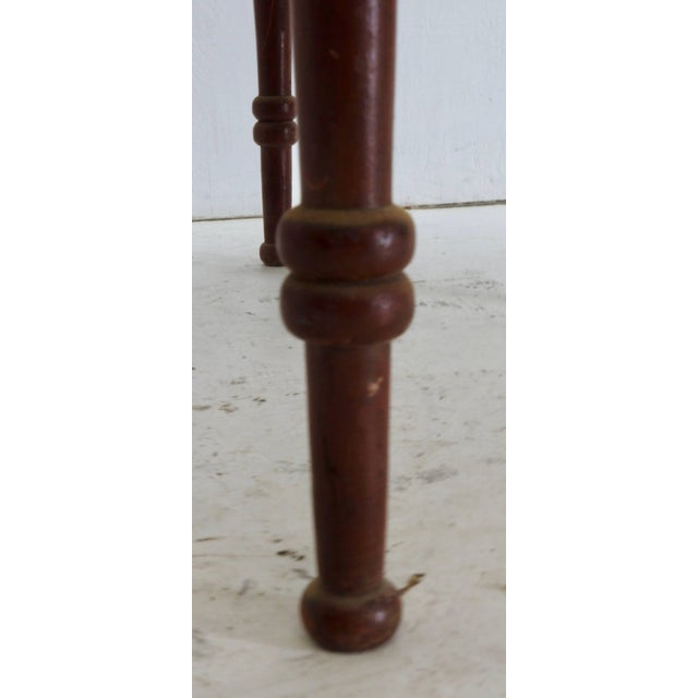 Wood 19th Century Primitive Red Working Table For Sale - Image 7 of 9