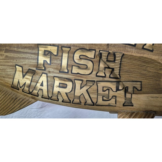 American Carved Tuna Fish Trade Sign For Sale - Image 3 of 12