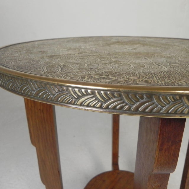 Vintage Art Deco Coffee Table with Brass Top, 1930s For Sale - Image 10 of 18