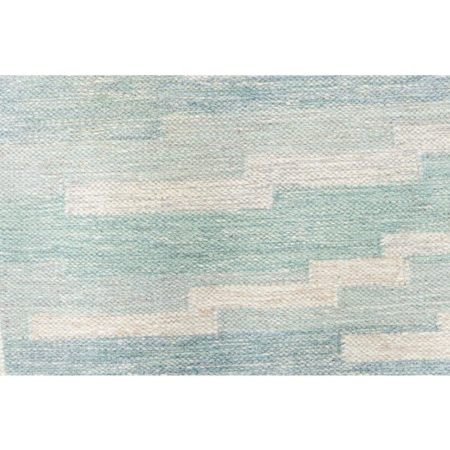 Mid-Century Modern Doris Leslie Blau Artisan Vintage Swedish Abstract Slate Gray Hand-Knotted Rug For Sale - Image 3 of 10
