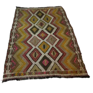 Small Anatolian Turkish Kilim Rug