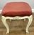 A beautifully styled Vintage French shabby chic footstool , featuring a softly curved silhouette and charming decorative...