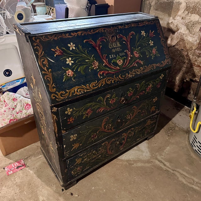 19th Century Painted Secretary For Sale - Image 4 of 12