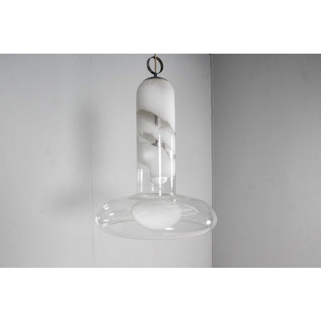 Mid-Century Murano Glass Bell Chandelier by C. Nason for Mazzega, Italy, 1960s For Sale - Image 6 of 14
