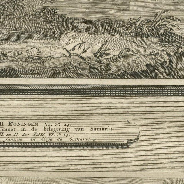 Pieter Mortier, Naaman Healed in the Jordan and Famine in Samaria, Pieter 1700, Engraving For Sale - Image 4 of 12