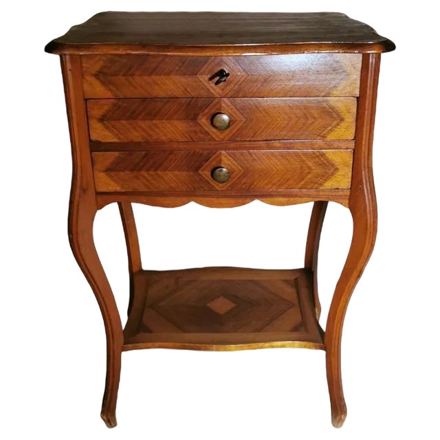 French Louis Philippe Style Dressing Table with Mirror and Drawers, 1870 For Sale