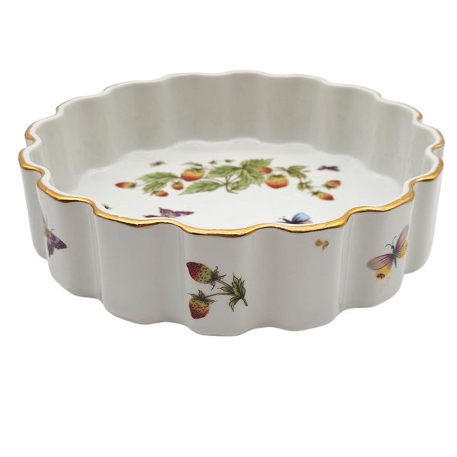 Set of 3 Ardalt Lenwile Japan Porcelain Baking Dishes – Strawberry Butterfly Pattern With Gold Trim – Oven to Table For Sale - Image 10 of 13