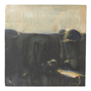 1996 "Umber Garden" Abstract Landscape Oil Painting by Stephanie Peek