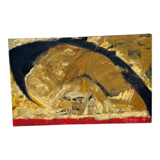 Original Painting Oil on Canvas Signed Sanchez for Villa Saaverios For Sale