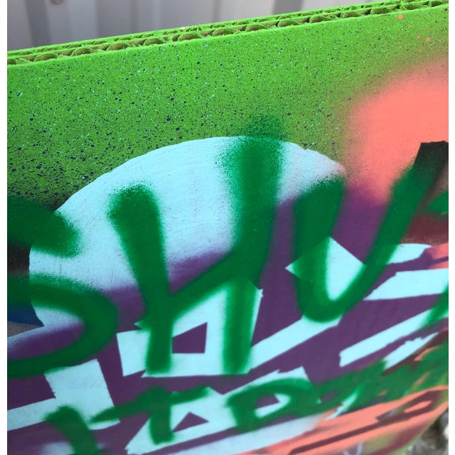 William Finlayson William Finlayson Jr. Acrylic on Cardboard Titled: “Shut it Down” 2018 For Sale - Image 4 of 7