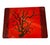 Vintage Florentine Red Coral Lacquered Cork Placemat – Handmade in Firenze, Italy For Sale - Image 4 of 10
