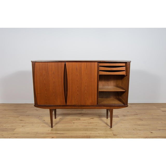 Mid-Century Modern Teak Highboard, Denmark, 1960s For Sale - Image 13 of 18