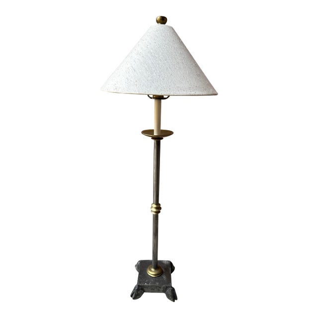 Vintage Modern Brutalist Contemporary Dimmable Buffet Lamp For Sale