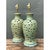 Vintage Cutout Green Ceramic Table Lamps - Pair For Sale - Image 4 of 12