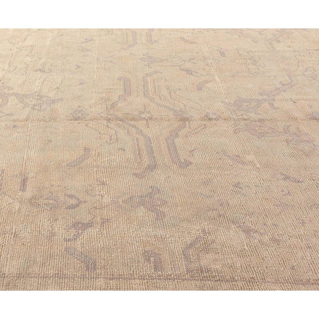 Textile 1920s Turkish Oushak Rug For Sale - Image 7 of 7